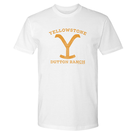 Yellowstone Dutton Ranch Distressed Logo Adult Short Sleeve T-Shirt