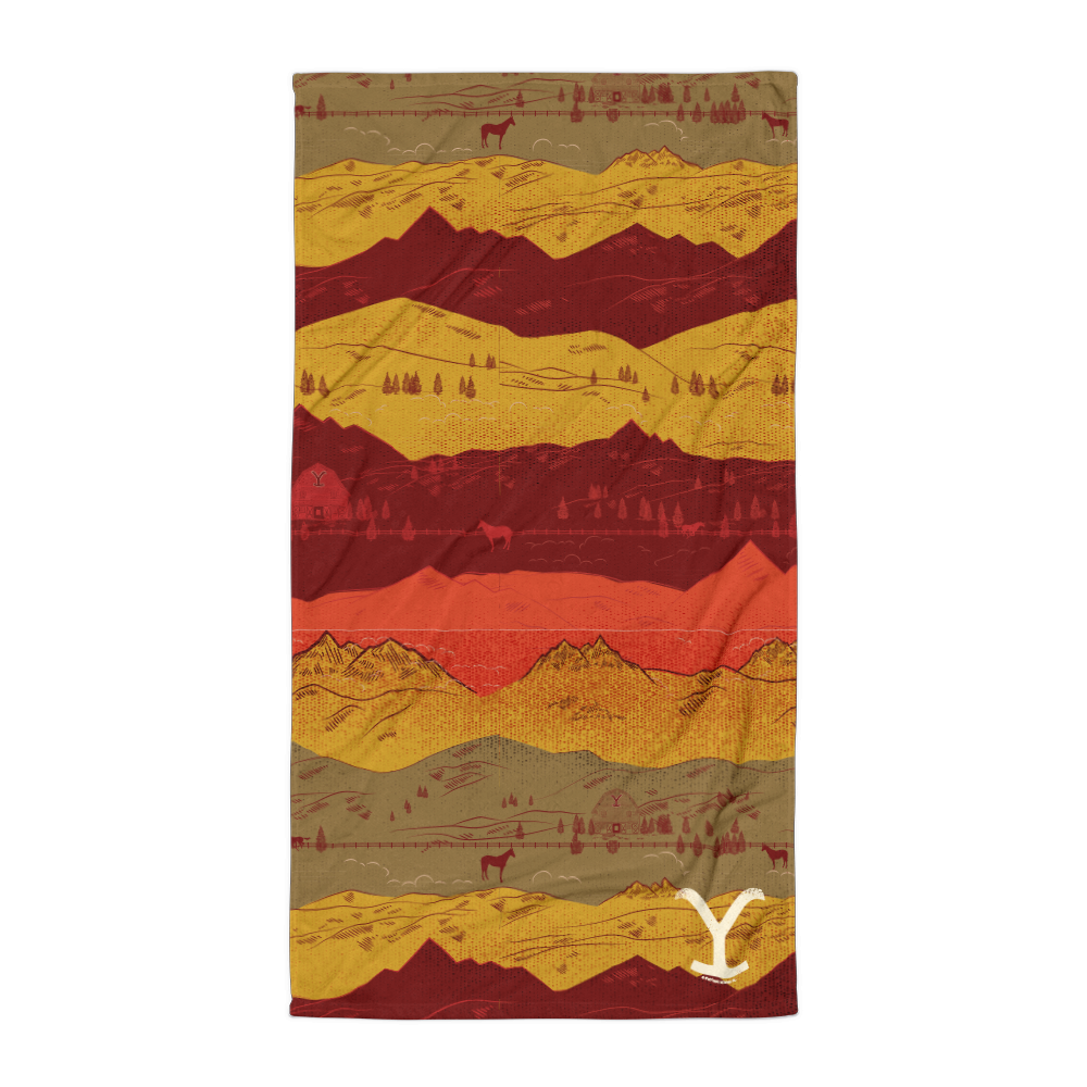 Yellowstone Mountains Beach Towel