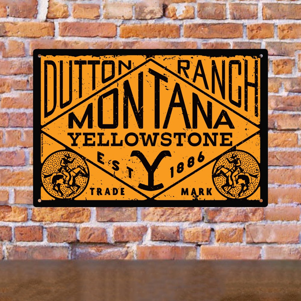 Yellowstone Dutton Ranch Montana Metal Sign