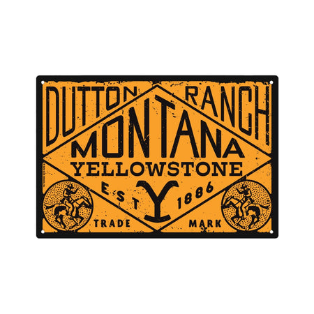 Yellowstone Dutton Ranch Montana Metal Sign