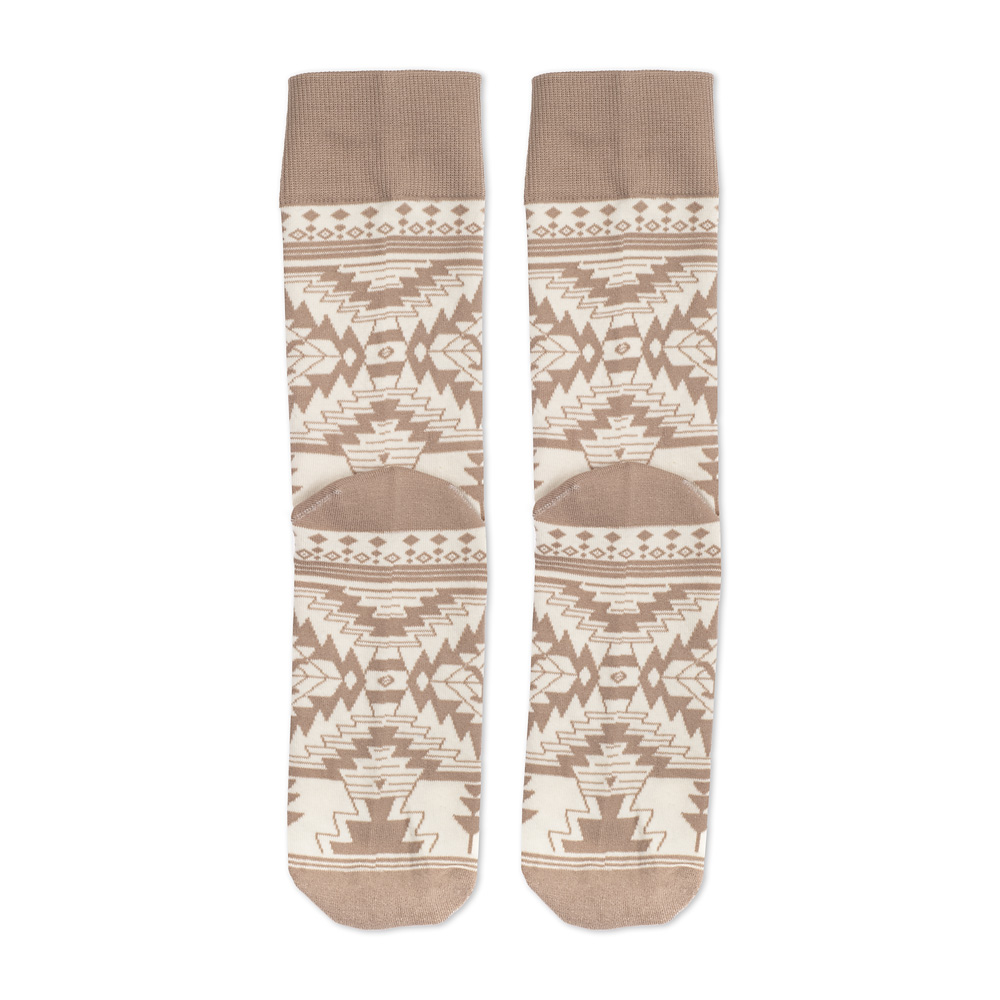 Yellowstone White Aztec Logo Socks