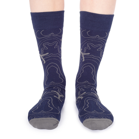 Yellowstone Blue Lines Logo Socks