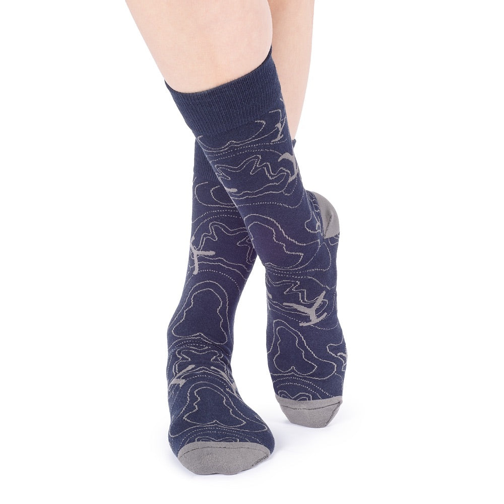 Yellowstone Blue Lines Logo Socks