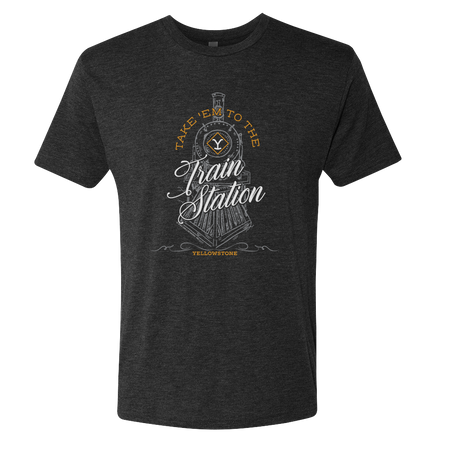 Yellowstone Take 'Em To The Train Station Adult Tri-Blend T-Shirt