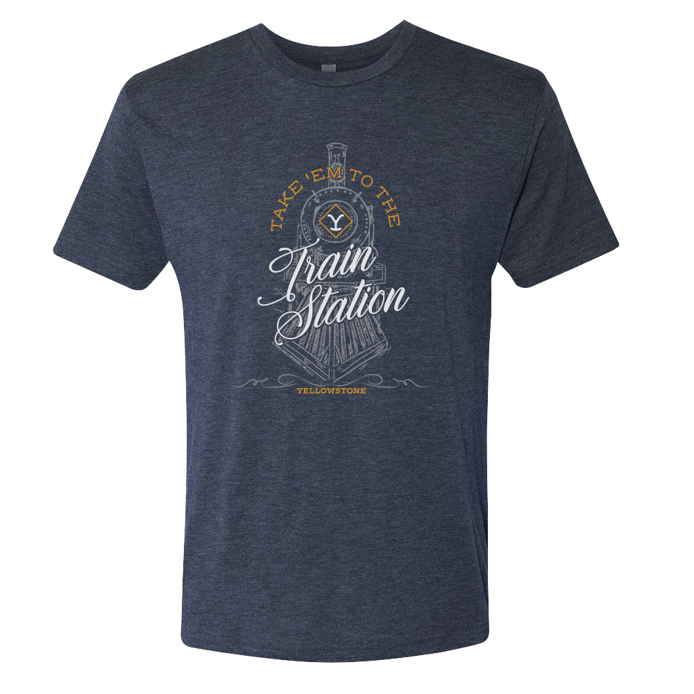 Yellowstone Take 'Em To The Train Station Adult Tri-Blend T-Shirt