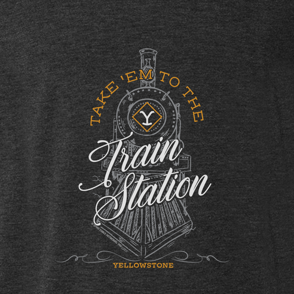 Yellowstone Take 'Em To The Train Station Adult Tri-Blend T-Shirt