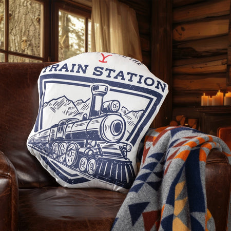 Yellowstone Taking you to the Train Station Pillow