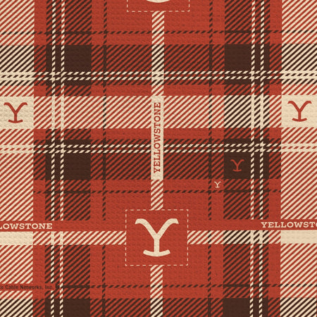 Yellowstone Tartan Logo Kitchen Towel