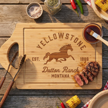 Yellowstone Dutton Ranch Montana Laser Engraved Cutting Board