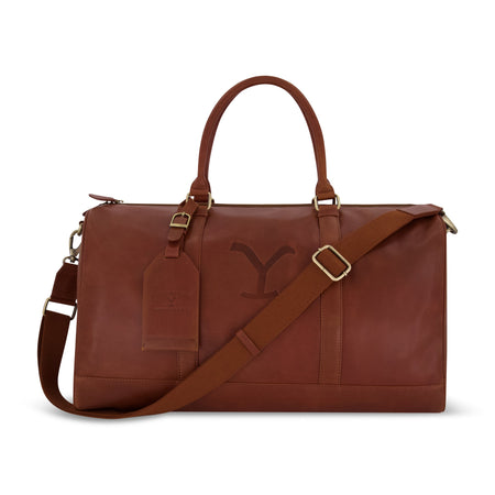 Yellowstone Real Leather 21 Inch Duffel Bag front view