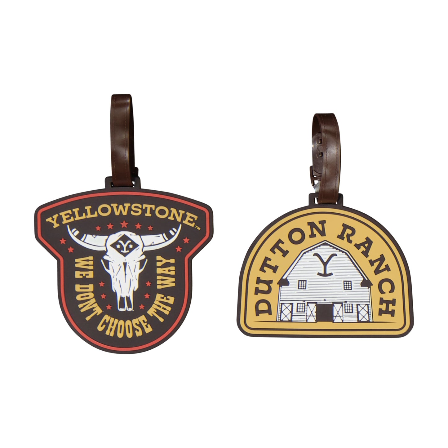 Yellowstone Dutton Ranch barn logo luggage tag