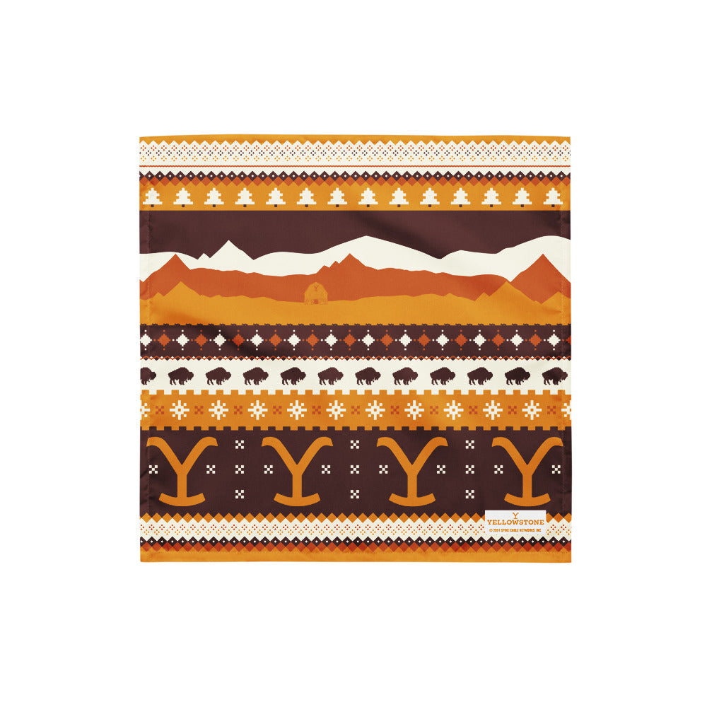 Yellowstone Montana Plains Holiday Pet Bandana