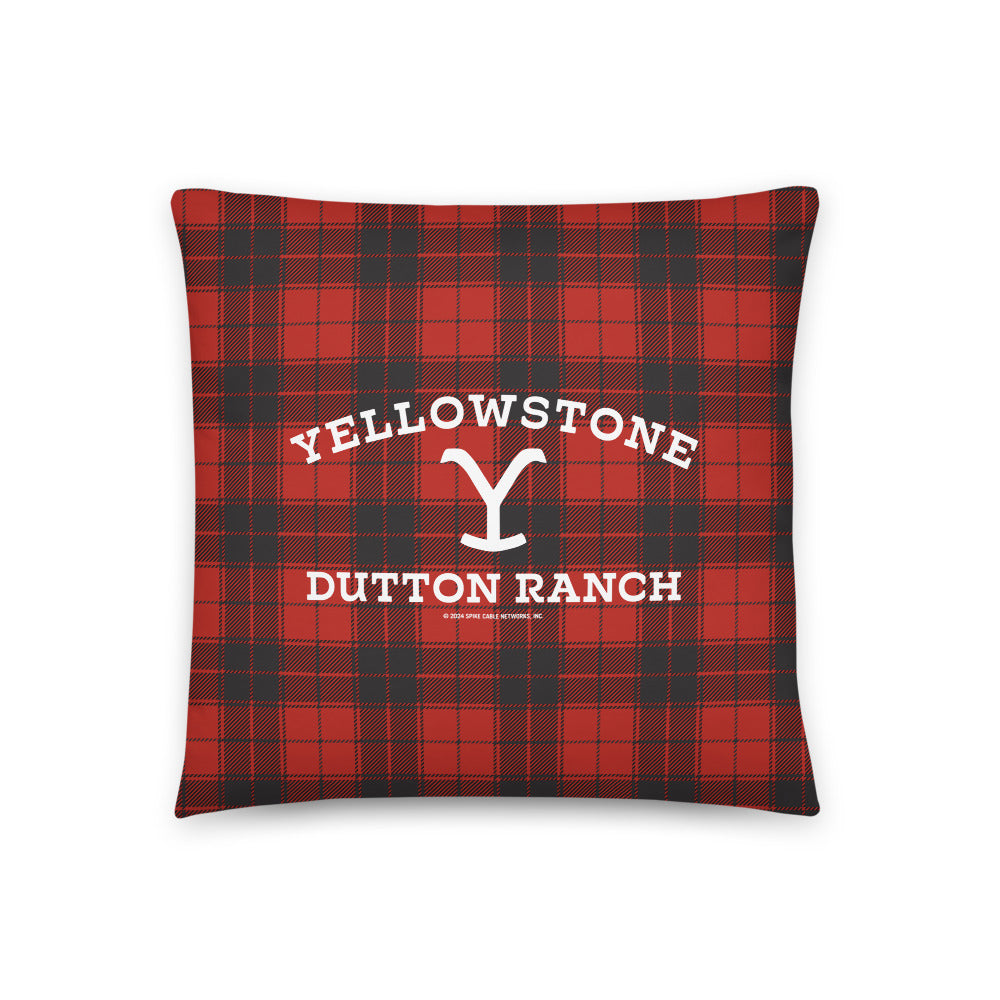 Yellowstone Dutton Ranch Plaid Pillow