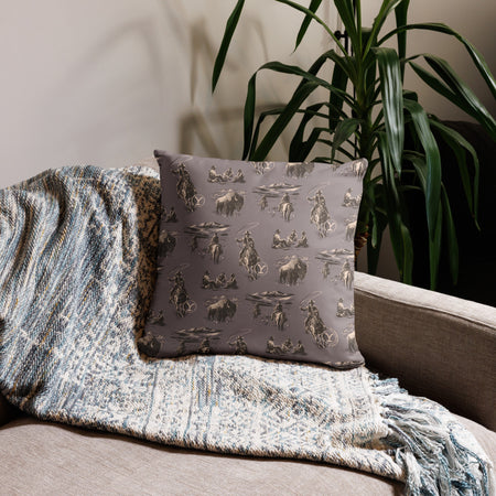 Yellowstone Cowboy Pattern Throw Pillow