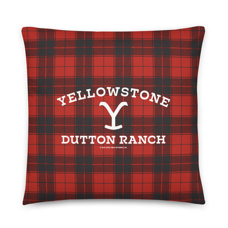 Yellowstone Dutton Ranch Plaid Pillow