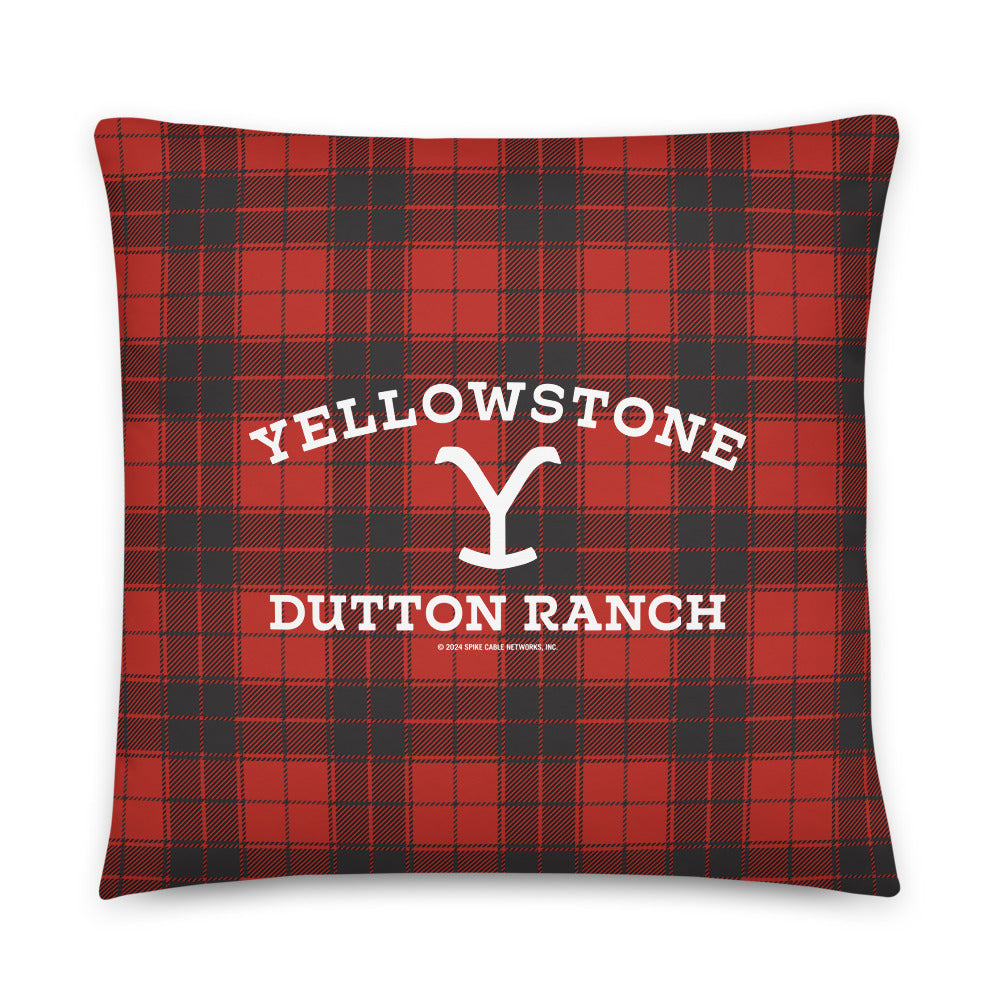 Yellowstone Dutton Ranch Plaid Pillow