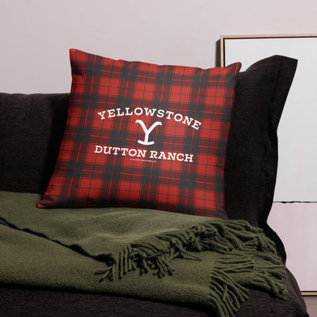 Yellowstone Dutton Ranch Plaid Pillow