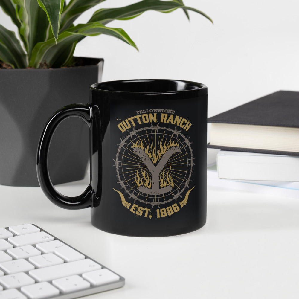 Yellowstone Flaming Logo Mug