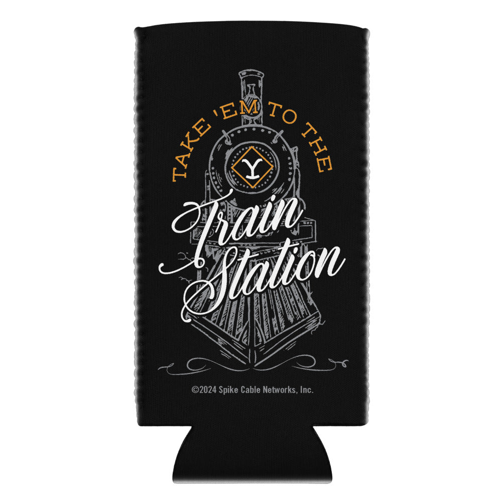 Yellowstone Train Station Can Cooler