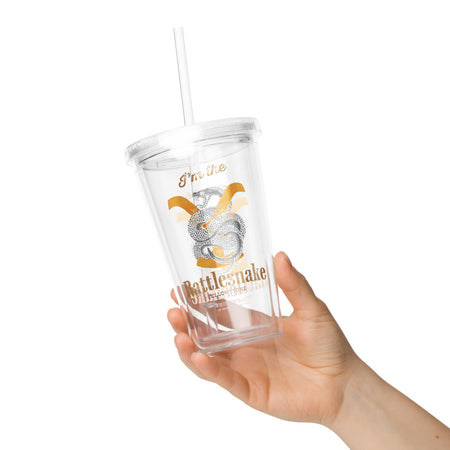 Yellowstone I'm the Rattlesnake Clear Plastic Tumbler