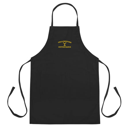 Yellowstone Dutton Ranch Embroidered Apron Black