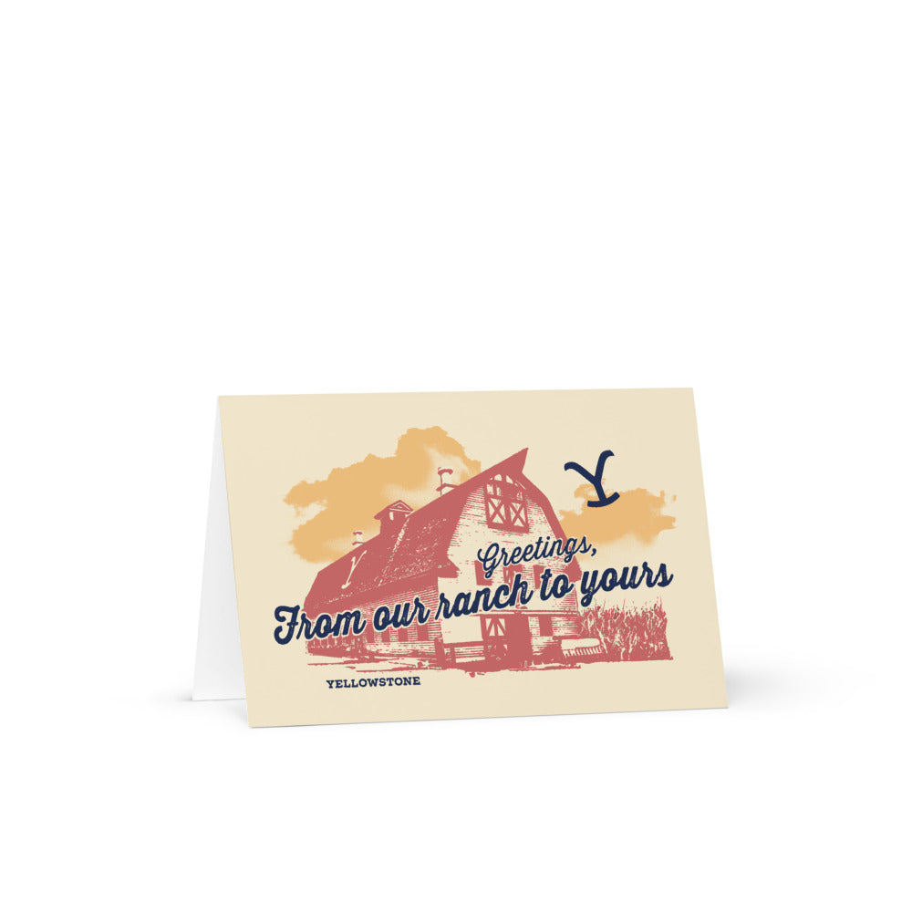 Yellowstone Barn Greeting Card