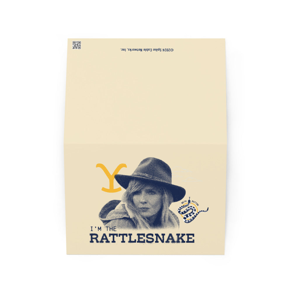 Yellowstone Beth Dutton I'm the Rattlesnake Greeting Card