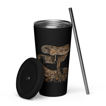 Yellowstone Snake Dutton Forever Insulated Tumbler with a Straw