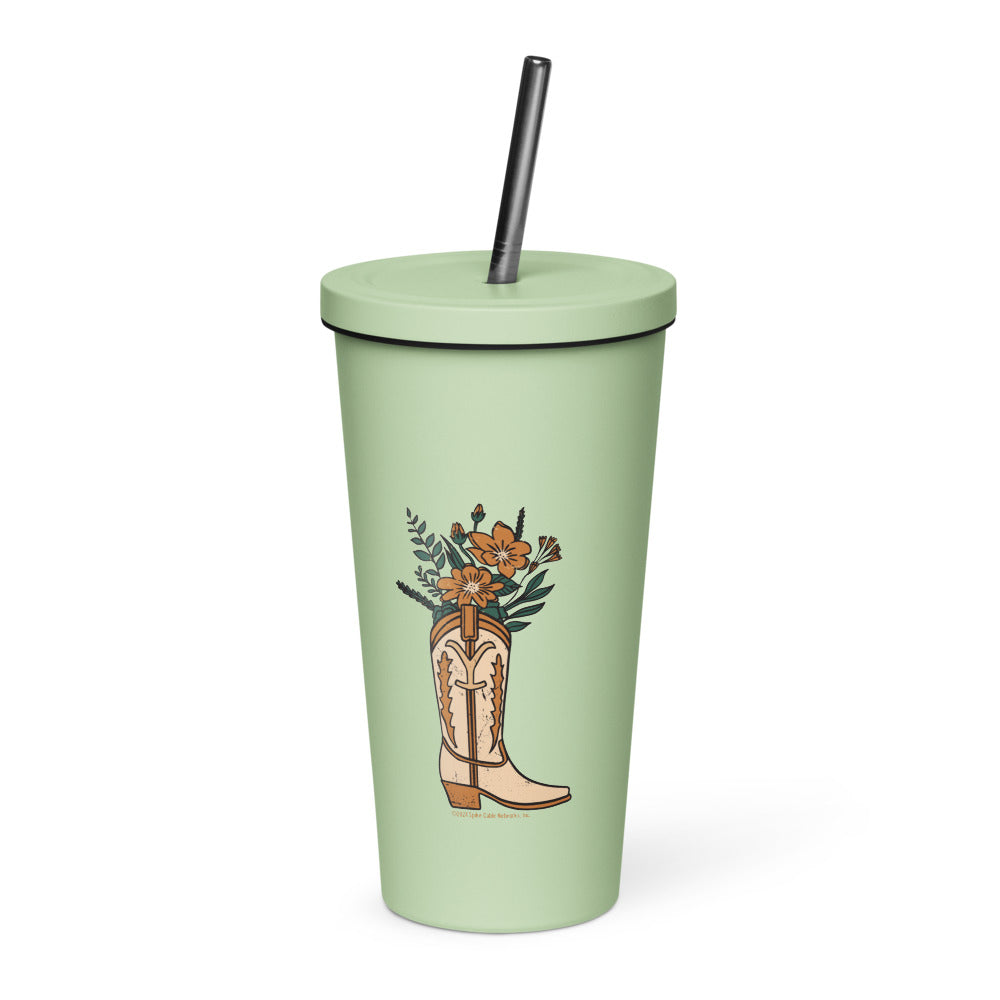 Yellowstone Floral Boot Tumbler