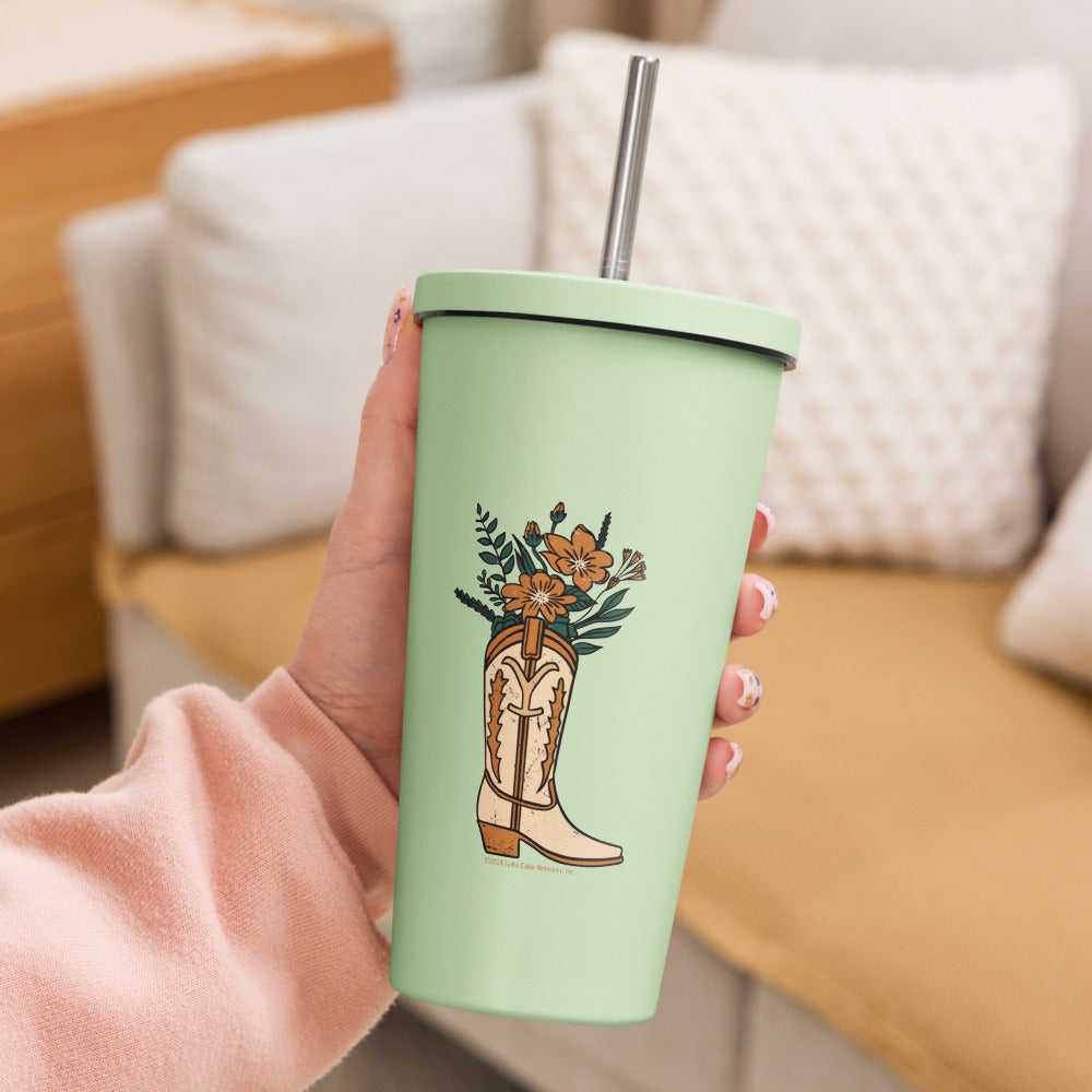 Yellowstone Floral Boot Tumbler