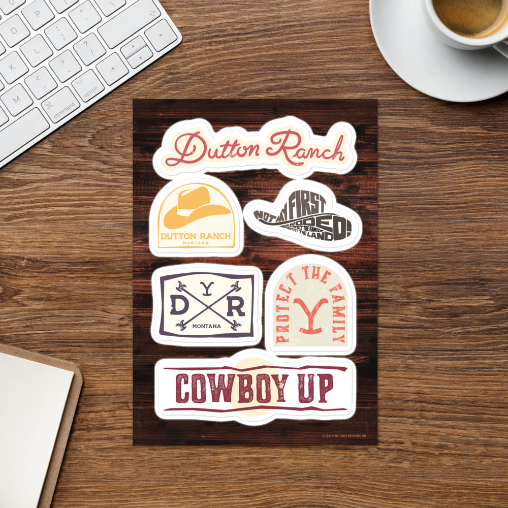 Yellowstone Icons Sticker Sheet