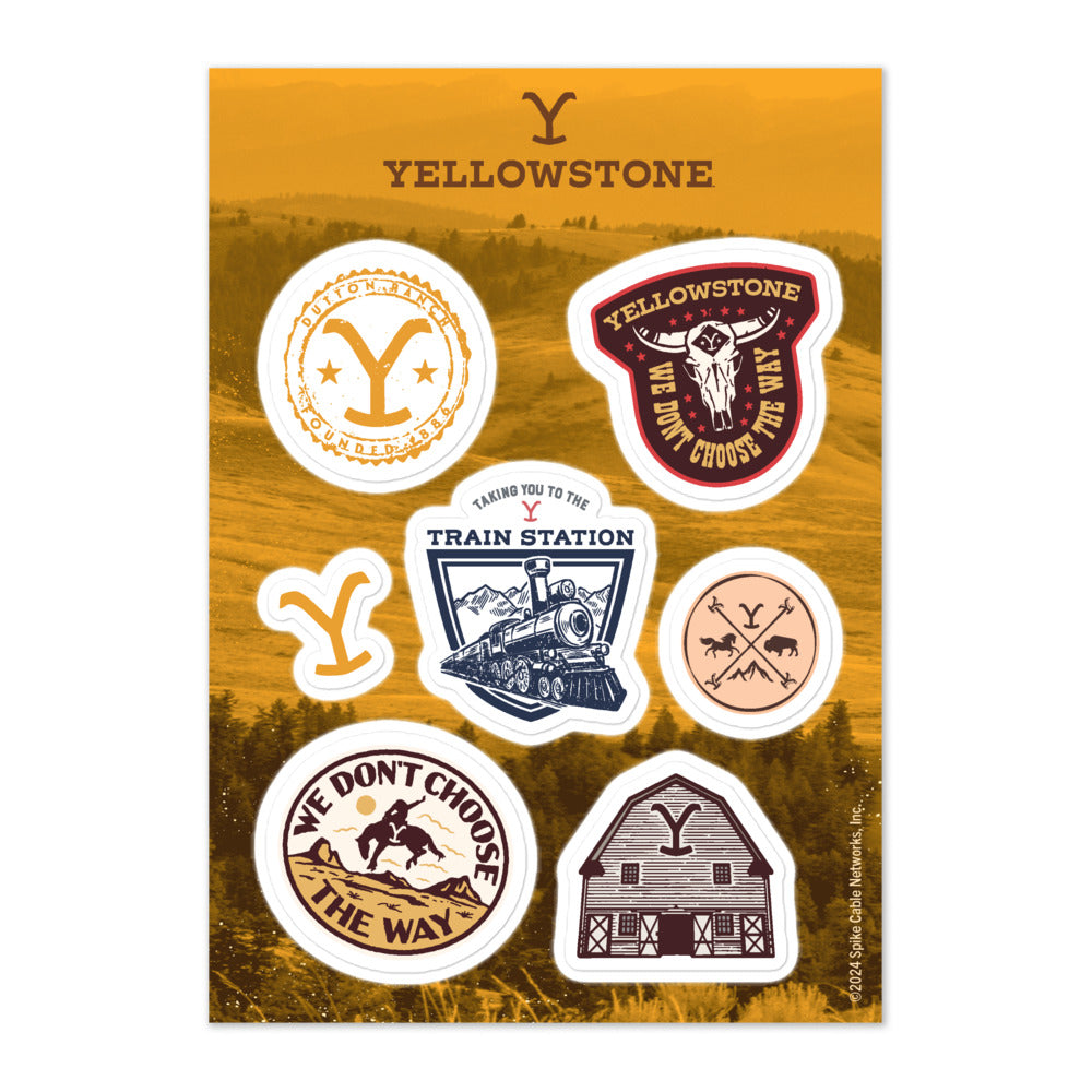 Yellowstone Badge Sticker Sheet