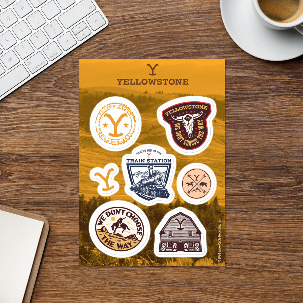 Yellowstone Club Sticker Yellowstone Badge Sticker Sheet