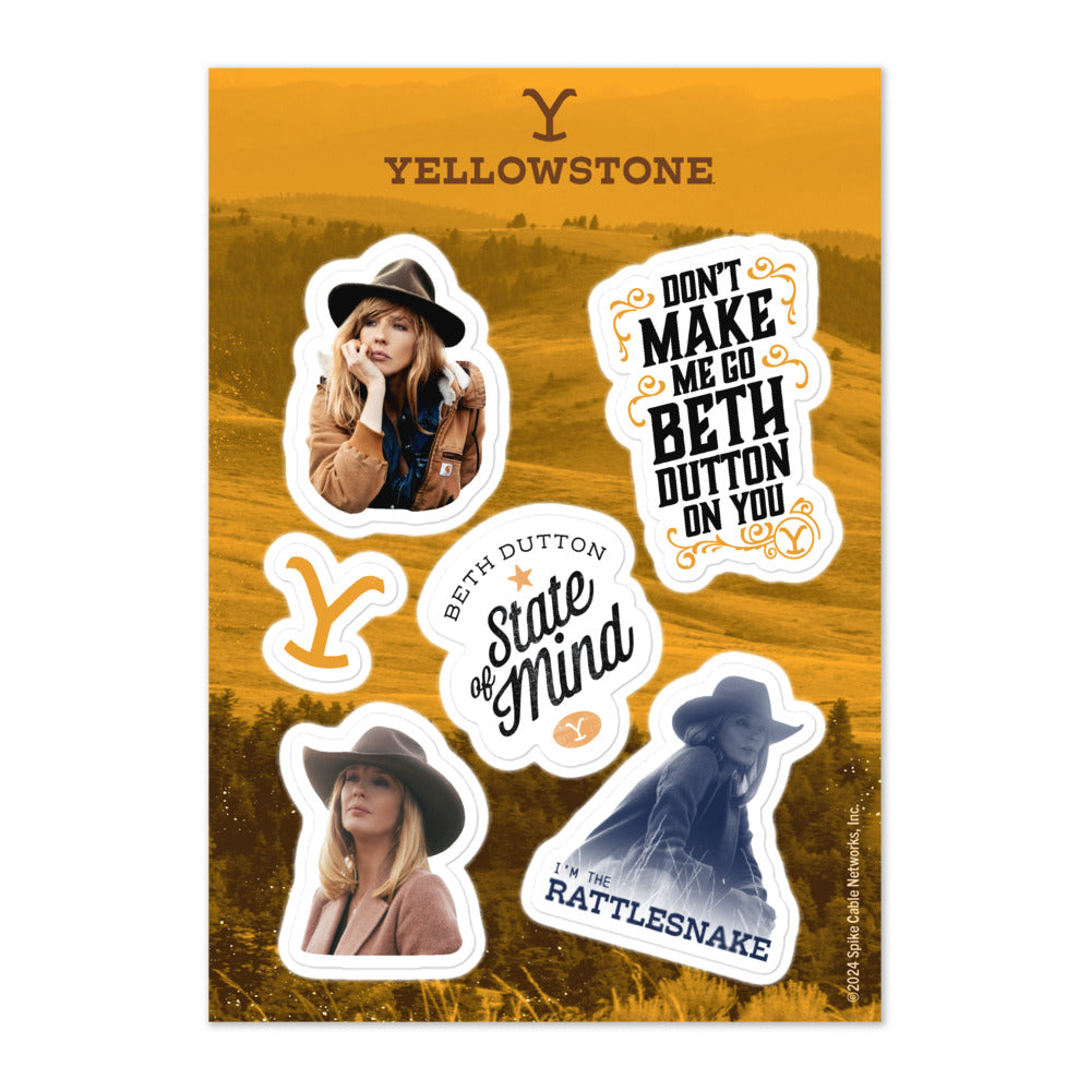 Yellowstone Club Sticker Yellowstone Beth Dutton Sticker Sheet