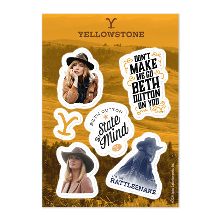 Yellowstone Beth Dutton Sticker Sheet