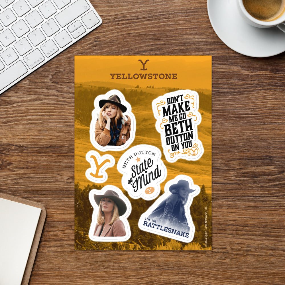 Yellowstone Beth Dutton Sticker Sheet