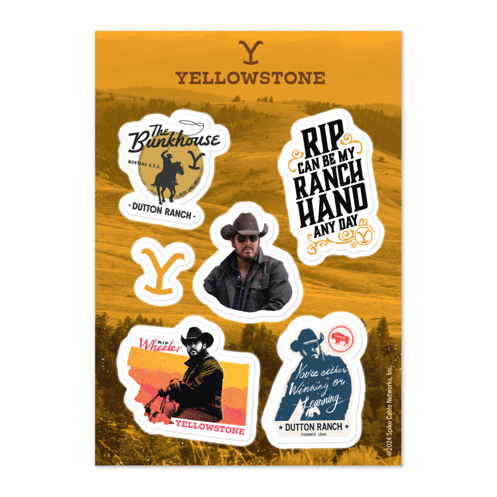 Yellowstone Club Sticker Yellowstone Rip Wheeler Sticker Sheet