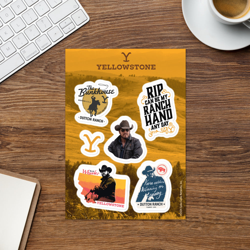 Yellowstone Club Sticker Yellowstone Rip Wheeler Sticker Sheet