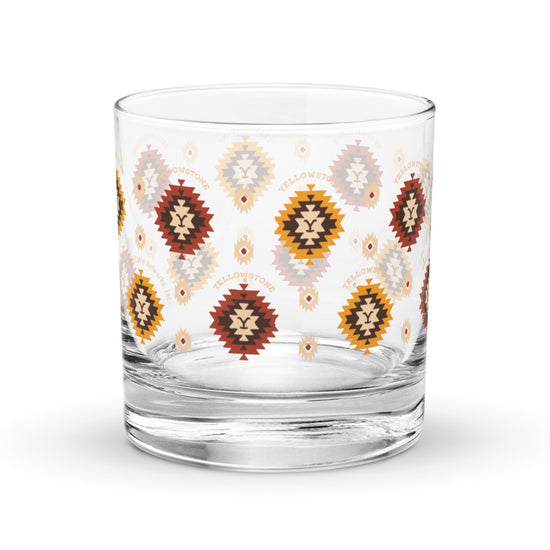 Yellowstone Pattern Rocks Glass