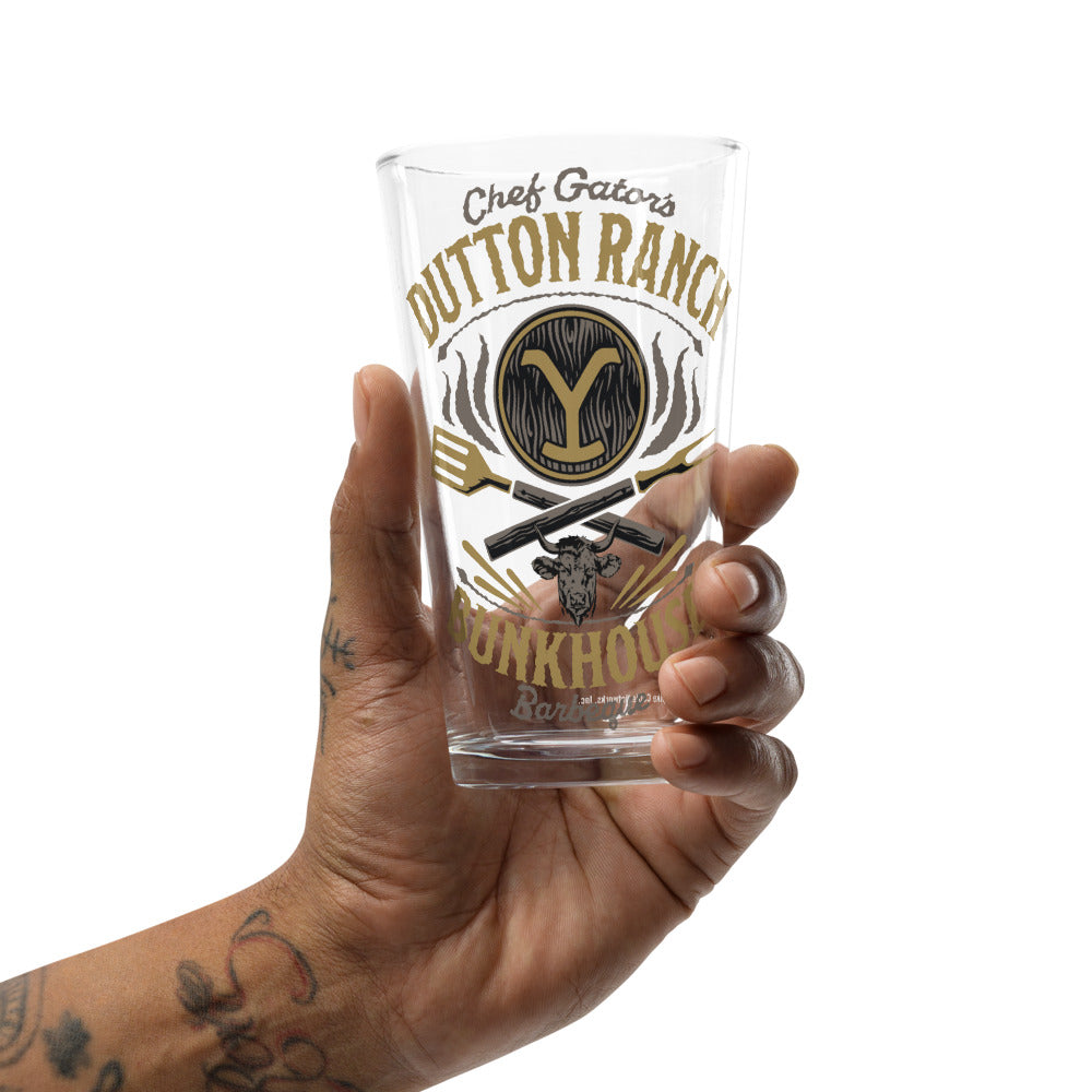 Yellowstone Chef Gator's BBQ Pint Glass