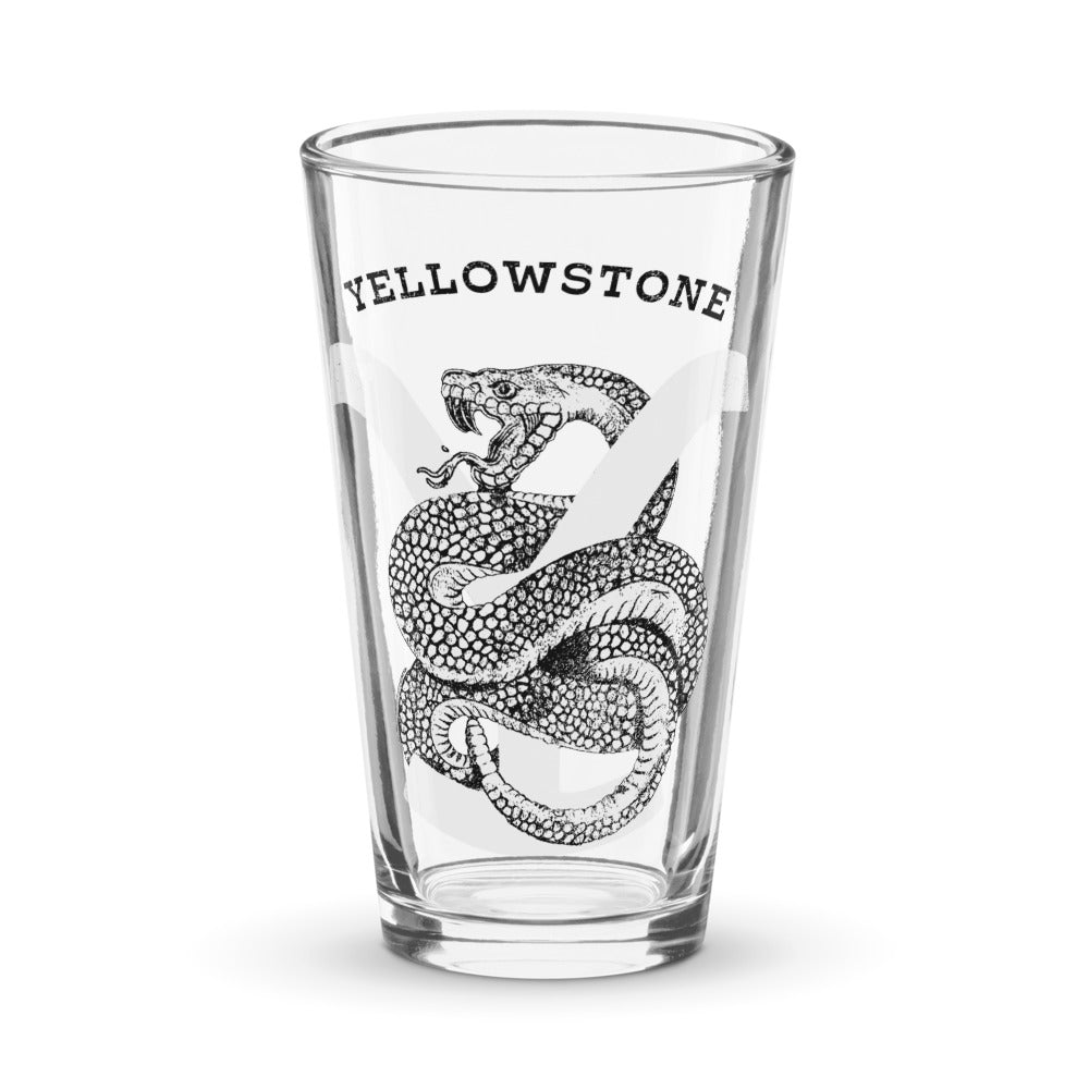 Yellowstone Rattlesnake Pint Glass