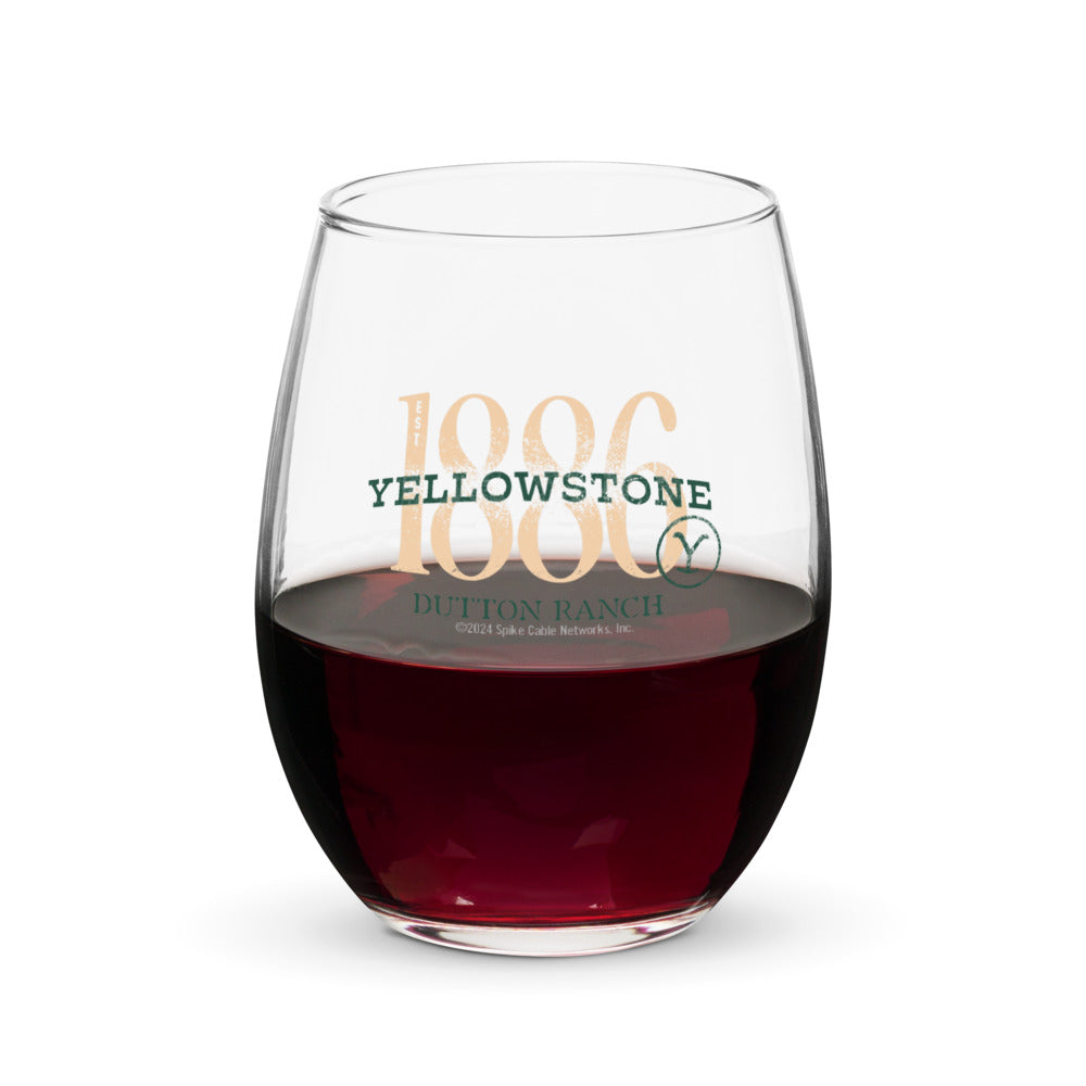 Yellowstone 1886 Stemless Wine Glass