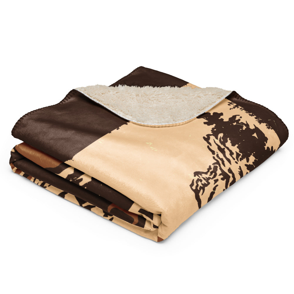 Yellowstone You Live With The Land Premium Sherpa Blanket
