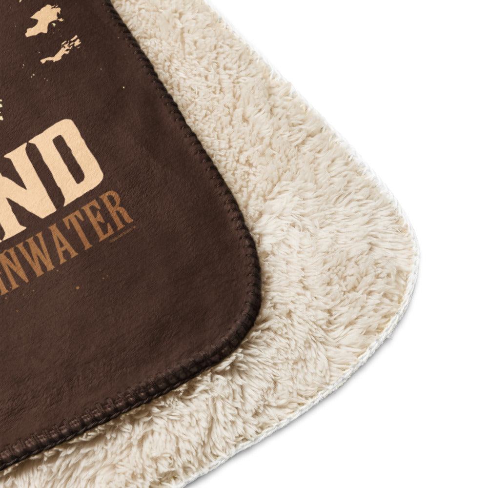Yellowstone You Live With The Land Premium Sherpa Blanket