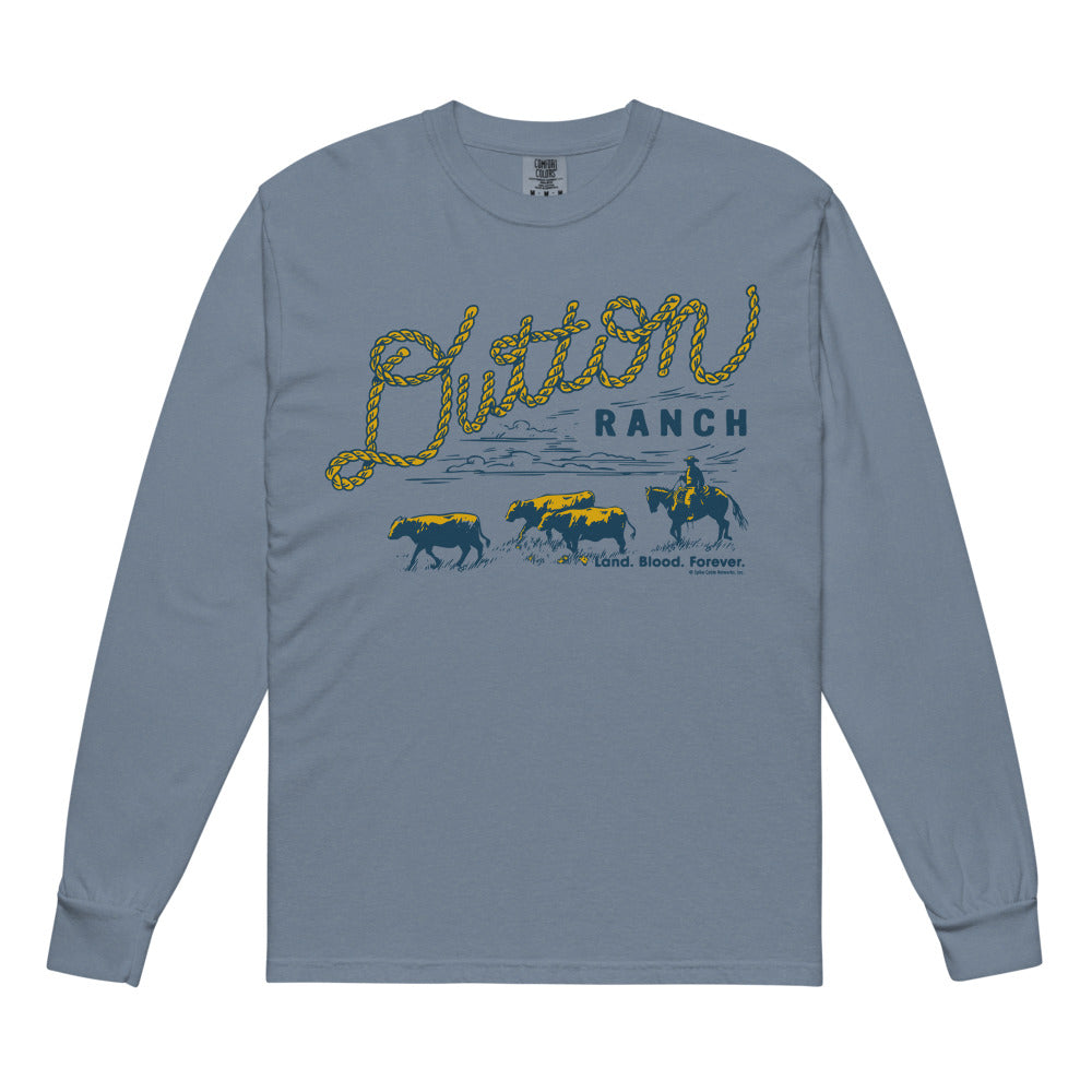 Yellowstone Dutton Ranch Rope Comfort Colors Unisex Long Sleeve Shirt