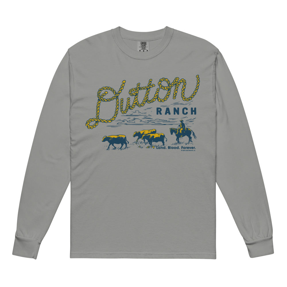 Yellowstone Dutton Ranch Rope Comfort Colors Unisex Long Sleeve Shirt