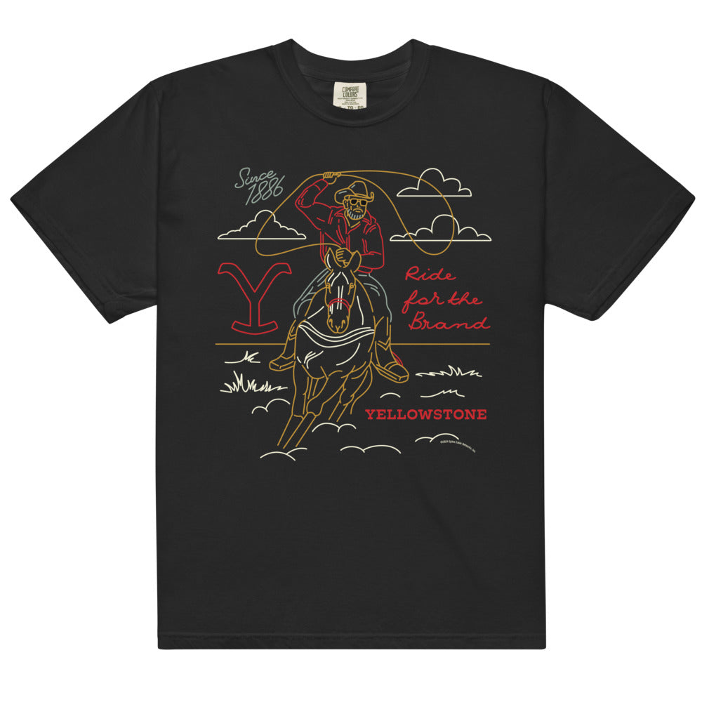 Yellowstone Ride For The Brand Outline T-Shirt