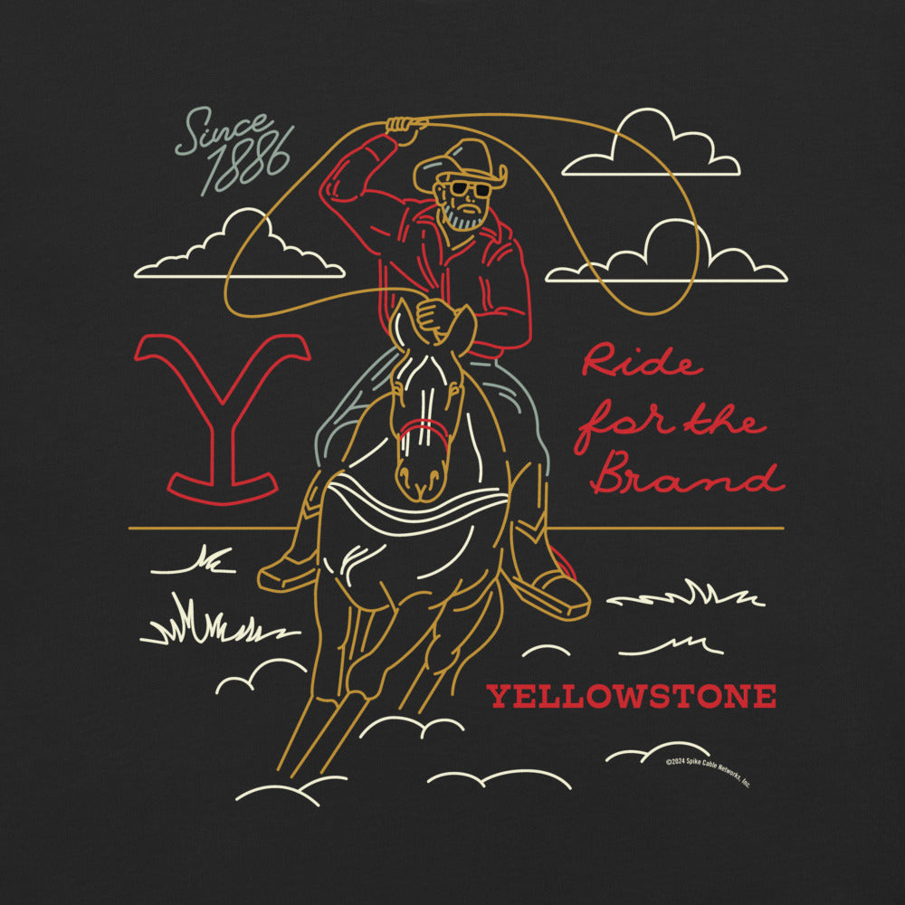 Yellowstone Ride For The Brand Outline T-Shirt