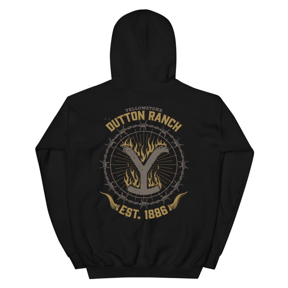 Yellowstone Flaming Logo Hoodie