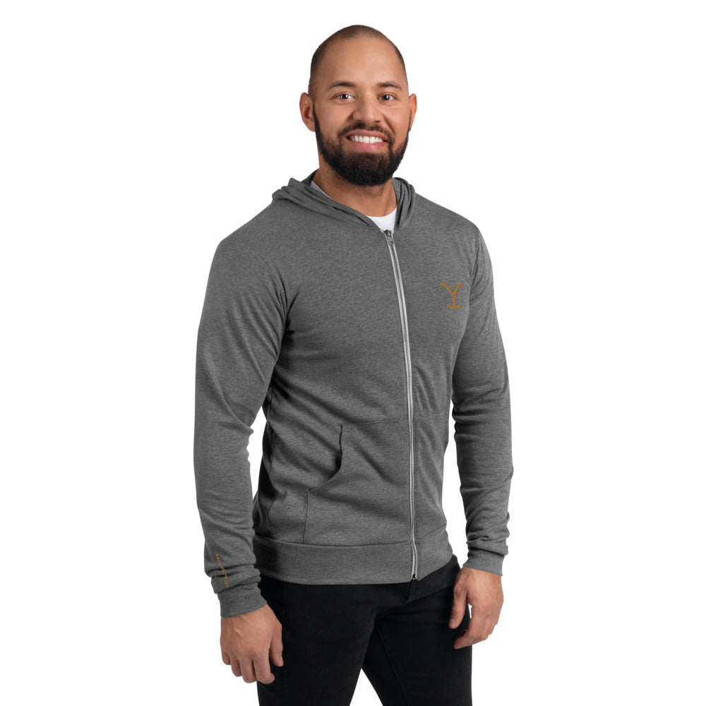 Yellowstone Logo Embroidered Zip Hoodie